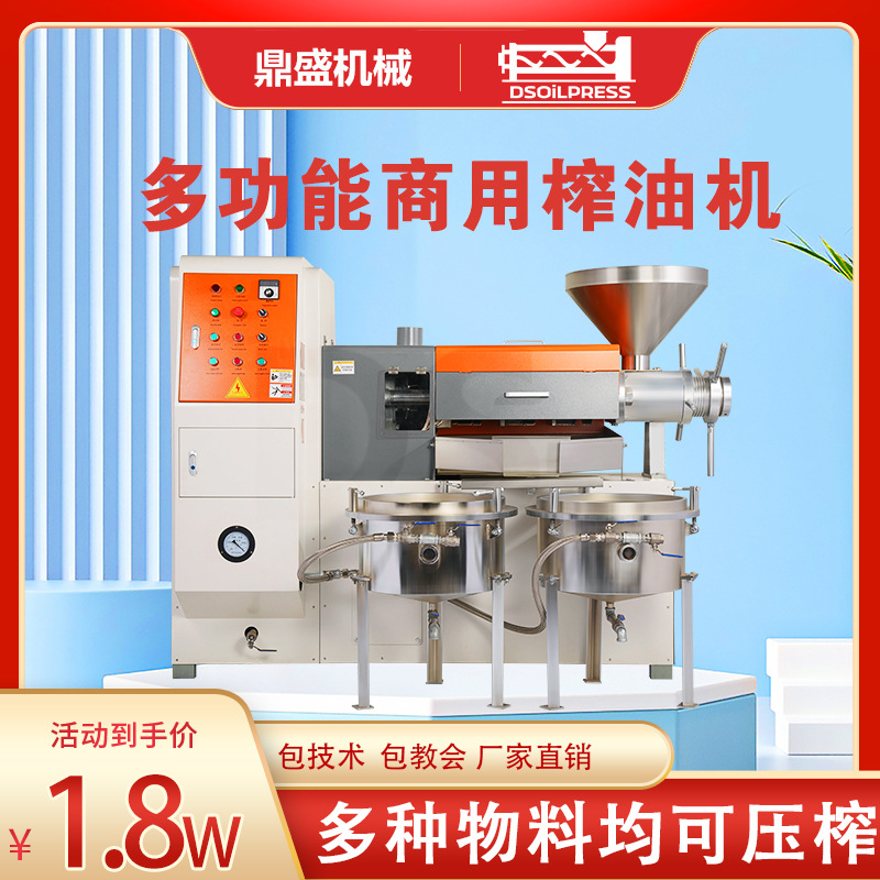 花生菜籽榨油机热榨大型油坊全自动椰子蓖麻棉籽杏仁榨油机械芝麻