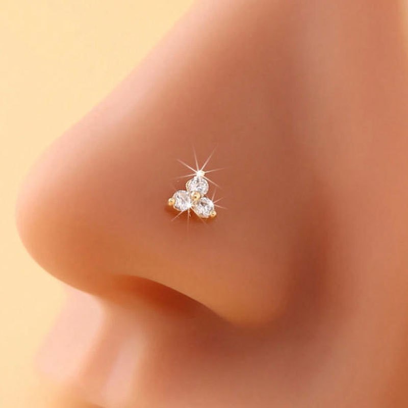 Exquisite Zircon Nose Stud With Multi Element Copper Micro Inlay_voghion.com