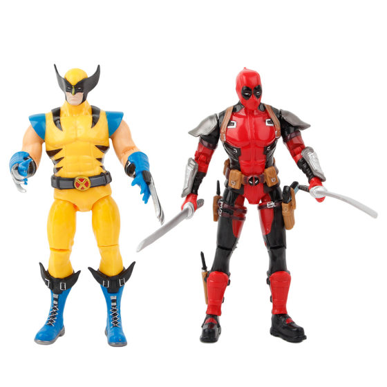 Deadpool VS Wolverine Classic Joint Movable Hand Toy Model Ornaments Gift Cake Jewelry