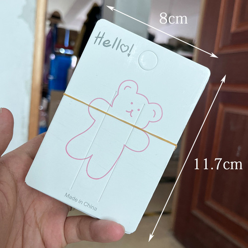 100 pieces in a bundle jewelry packaging high-end cards hot stamping cardboard hair accessories hang tag hanging card manufacturer wholesale