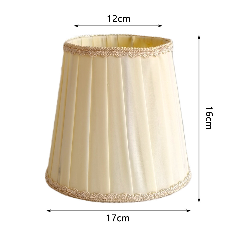 Transfronteriza en stock creativo nórdico simple hecho a mano plisado tela tira pantalla lámpara de mesa lámpara de pared accesorios sombreado