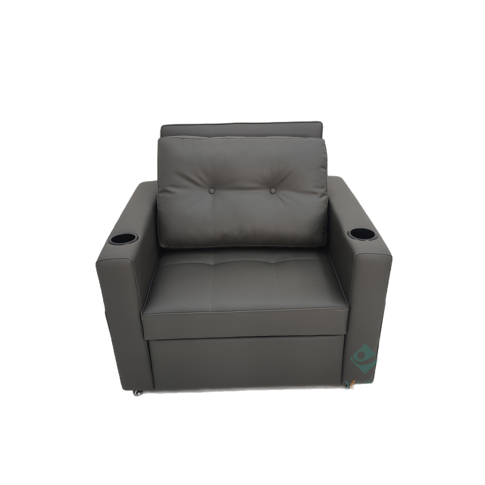 Sofá cama de cuero multifuncional para una persona, sala de estar, oficina, almuerzo, artefacto mágico con portatazas, sofá cama de cine privado