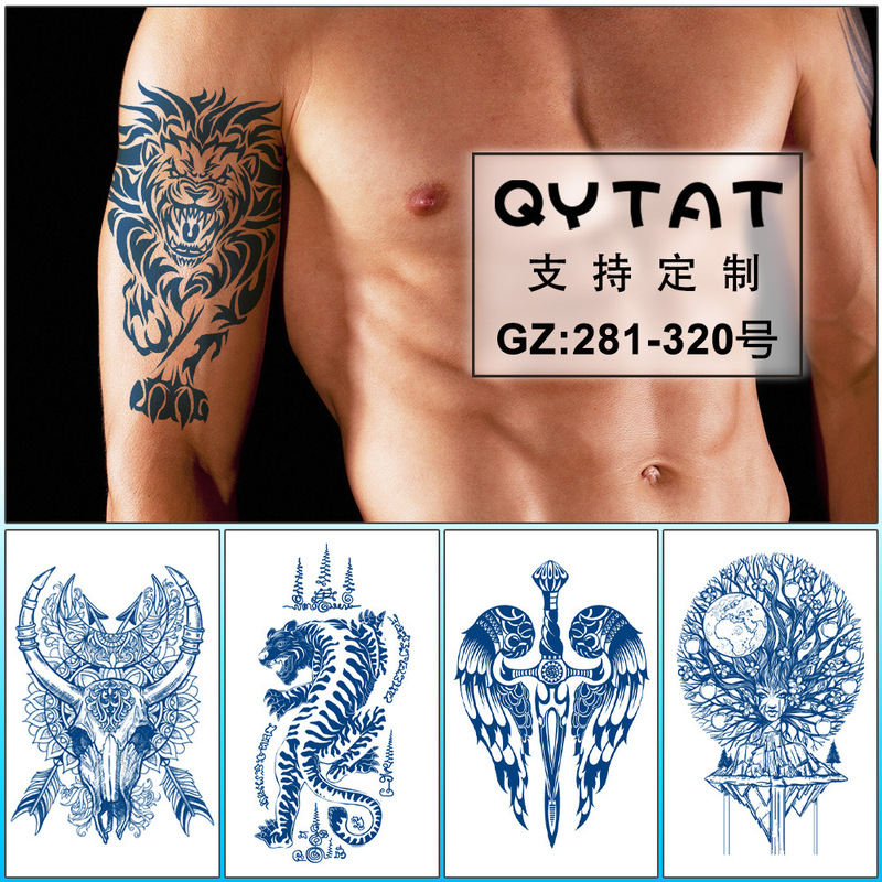 Mute Surface Non-Reflective Juice Herbal tattoo Sticker Pure Plant Semi-Permanent Simulation tattoo Mute Surface Non-Reflective Juice Herbal tattoo Sticker Pure Plant Semi-Permanent Simulation tattoo