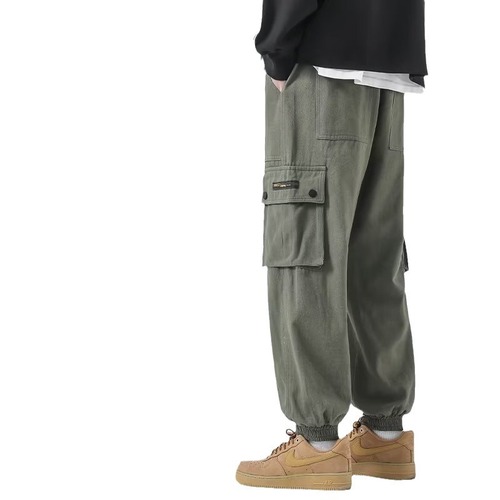 American Retro High Street Work Pants Men Straight Leg Wide Leg Casual Pants Year Fashion Trend Ins Pants