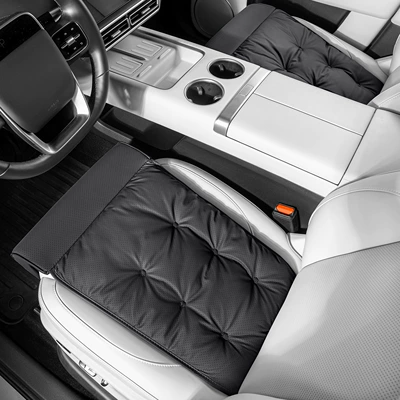 Car seat cushion with integrated extended leg rest, breathable, suitable for all seasons, seat extension with memory foam, comfortable seat cover, full coverage