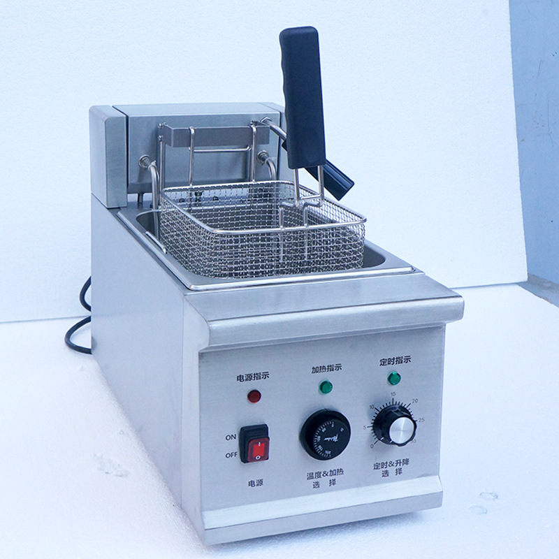 厂家直发台式油炸锅 台式单缸炸炉 电炸炉炸鸡排休闲小吃设备