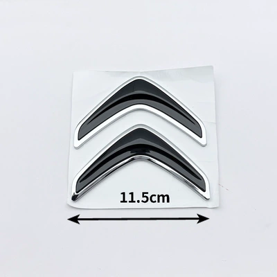 C4 C5 Sega Ds5 Ls: Car logo - double-standard-115cm-silver-edge-black-inside