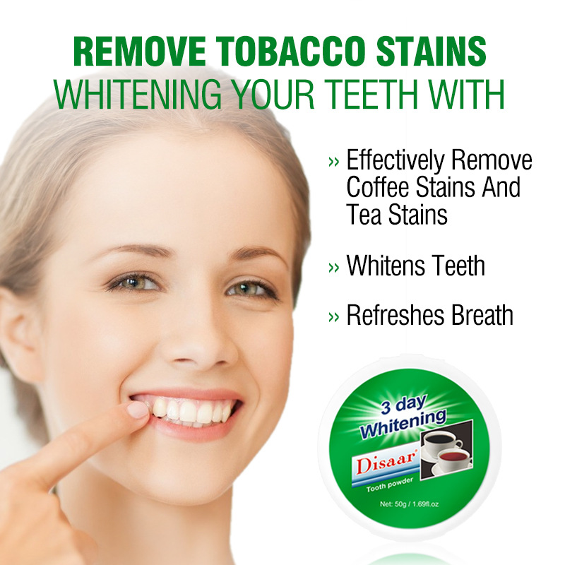 Pudră de dinți pentru îndepărtarea petelor îngălbenite de cafea, pete de ceai, protecție gingivală, fixare dinți, spălare dentară cu piersică_voghion.com