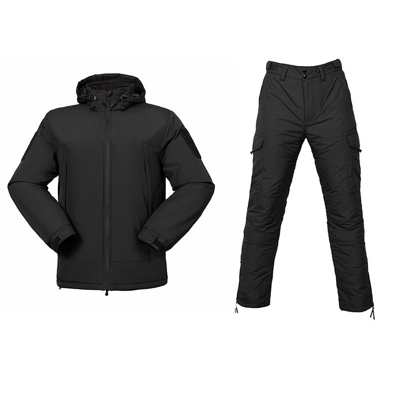 Cross-Border F7 Portable Cold-Proof Cotton Clothing Set, Autumn and Winter Outdoor Water-Repellent Warm Cotton Training Uniform Mc Camouflage