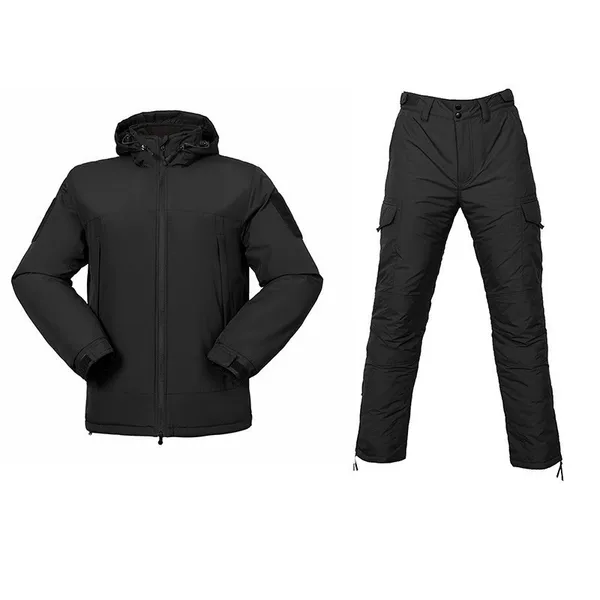 Cross-Border F7 Portable Cold-Proof Cotton Clothing Set, Autumn and Winter Outdoor Water-Repellent Warm Cotton Training Uniform Mc Camouflage