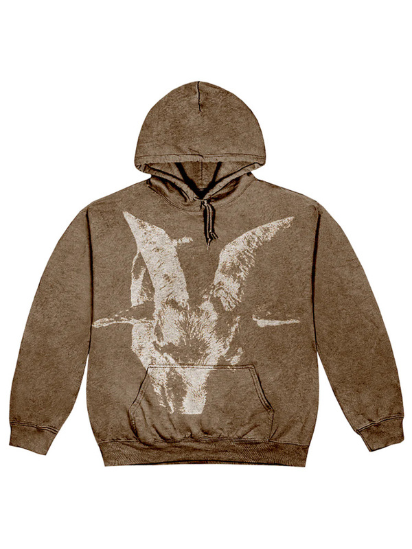 Slipknot Band Classic Goat Graphic American Vintage Washed Retro Distressed Hoodie for Men