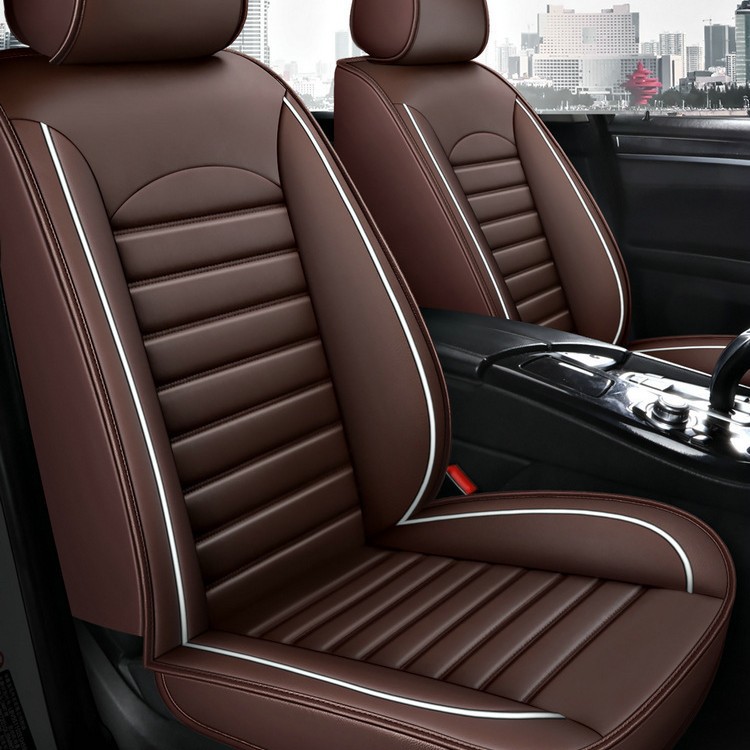 Fundas de asiento de coche nuevas para verano, cojines de asiento completos, cojines para cinco plazas, cojines de coche para las cuatro estaciones, fundas de asiento universales de cuero