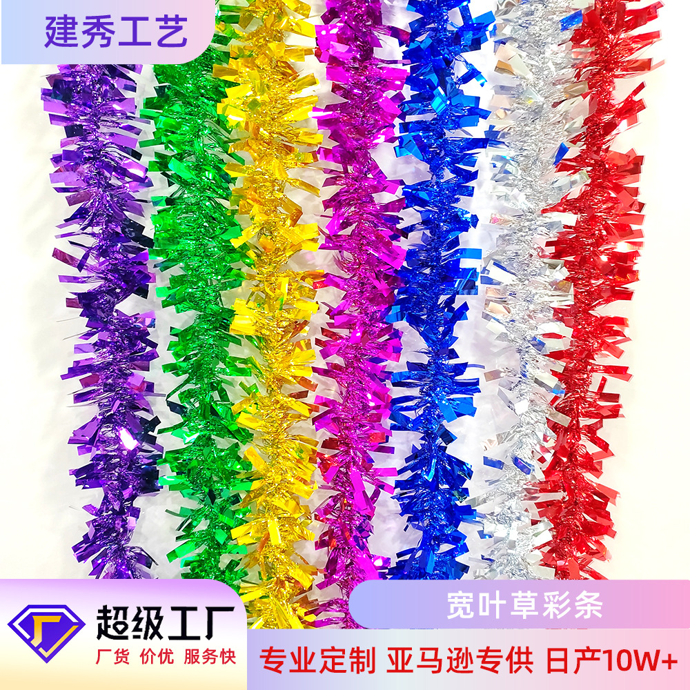 Fiesta de Navidad suministros de boda guirnalda rayas de color decoración de la habitación de la boda rayas de color engrosadas rayas de lana