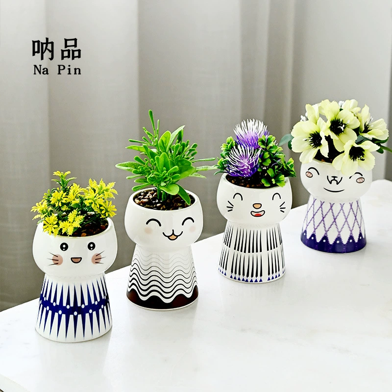 Na pin Керамическая кукла суккулент цветочный горшок новый завод прямые продажи Внешняя торговля Экспорт трансграничный рынок эксклюзивный