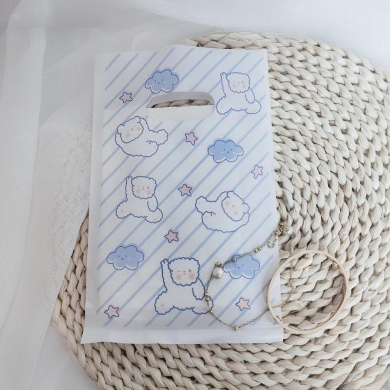 小饰品袋子可爱熊摆摊小手提袋实惠耳钉耳环袋袋礼品迷你袋子