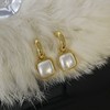 Elite earrings from pearl, silver needle, city style, high-quality style, simple and elegant design, internet celebrity, silver 925 sample, wholesale