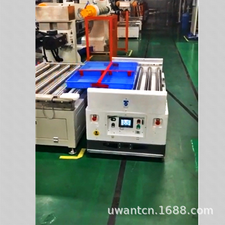 车间自动搬运机器人 无人搬运滚筒agv小车对接滚筒线负载200kg