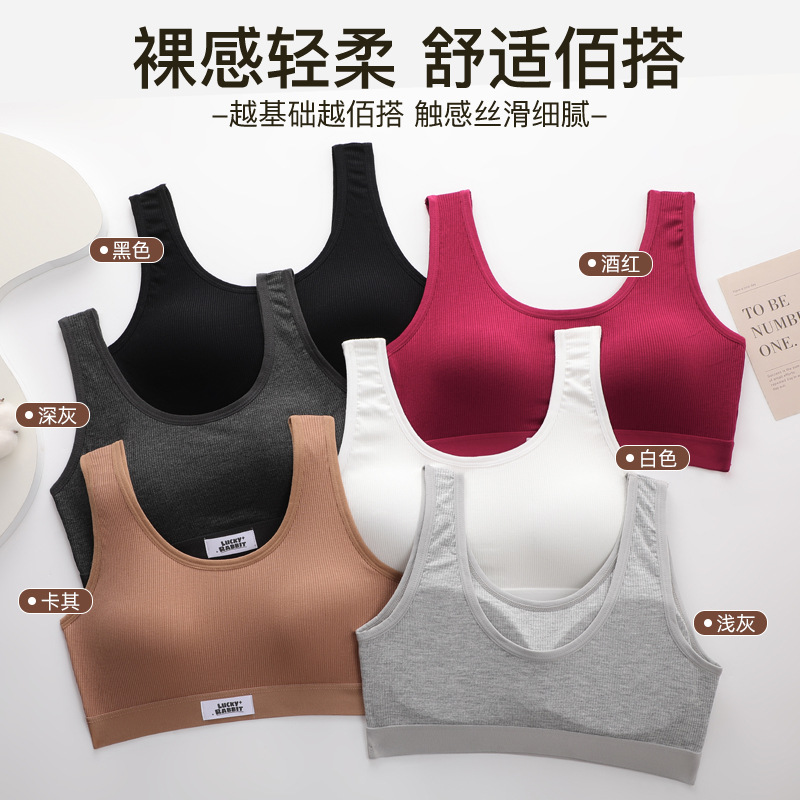 Nuevo traje de sujetador de las mujeres sexy cómodo espalda pequeño pecho push up anti-exposición deportes bottoming ropa interior