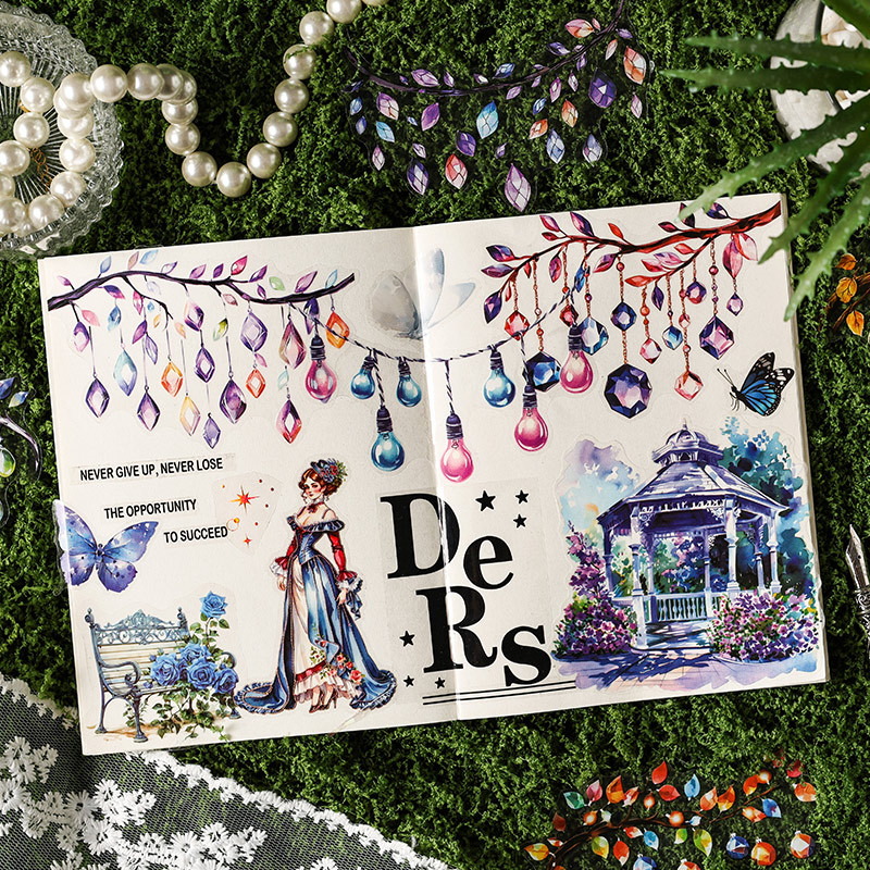 Lámpara estrella de mar Shen paquete de pegatinas de pet transparente a prueba de agua diario de bricolaje pegatinas decorativas pegatinas de luces creativas transfronterizas