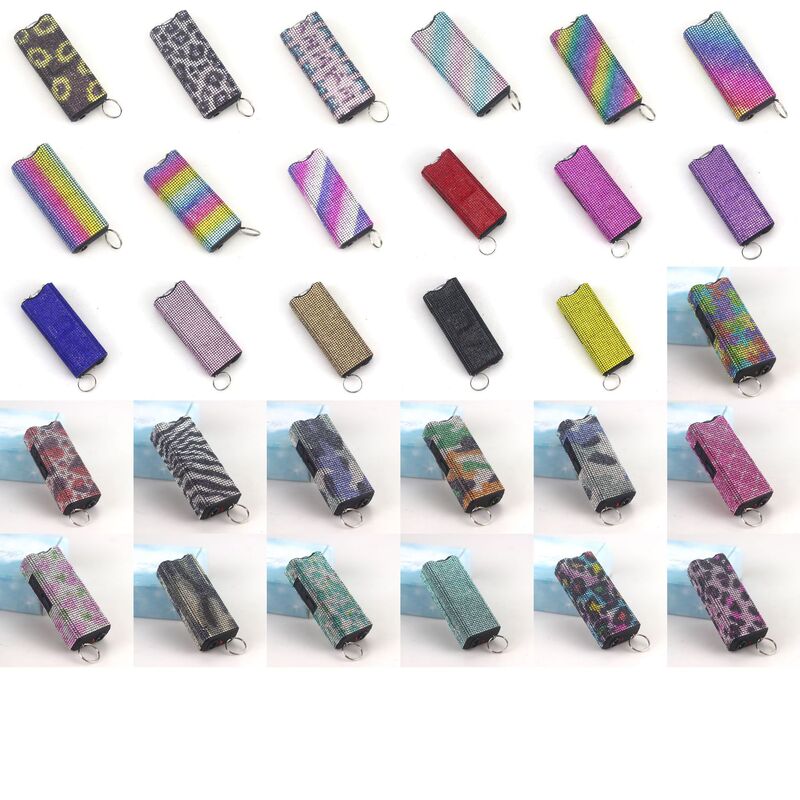New Explosive Women's Multifunctional Self-defense Square Diamond Portable Tactical Flashlight Keychain Direct Charging