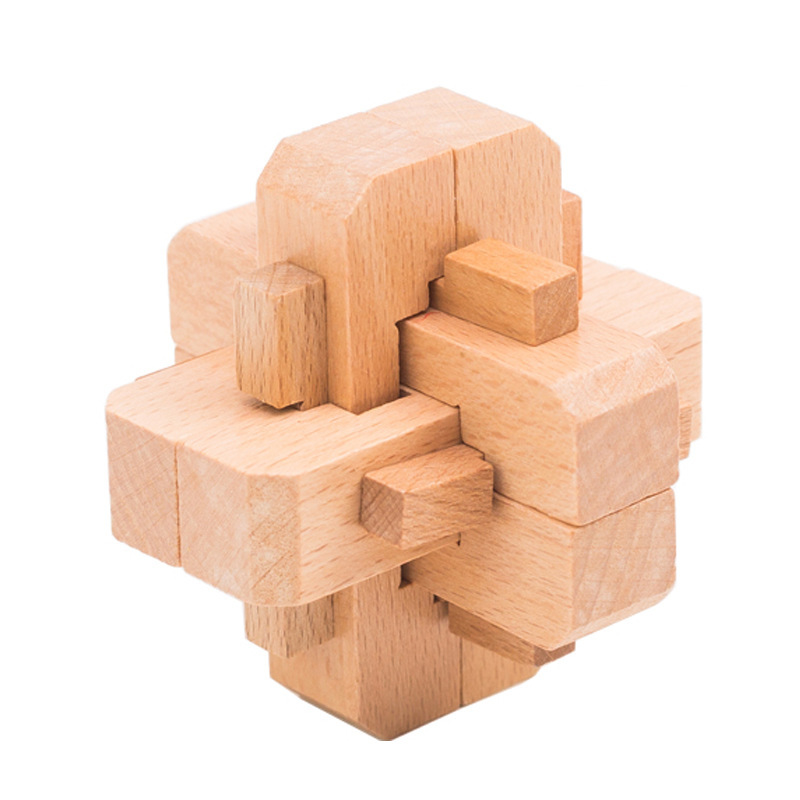 Los estudiantes de la escuela primaria de madera de más de 6 años de edad adultos mortaja bloques de construcción juguetes educativos Luban bloqueo Kong Ming bloqueo conjunto completo al por mayor