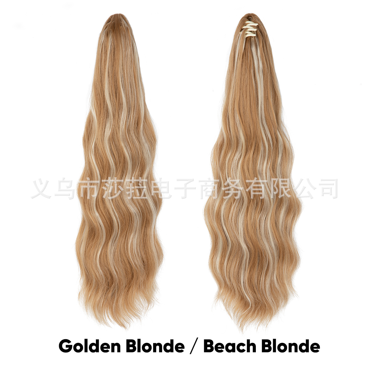 Pelucas de cola de caballo estilo europeo y americano para mujer, cabello sintético largo y rizado, cola de caballo alta con clip de garra naturalmente esponjosa, directamente del fabricante.