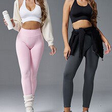 2025跨境女士蜜桃臀紧身高腰瑜伽裤提臀跑步健身长裤运动骑行裤速