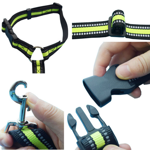 New reflective dog leash car safety belt Teddy dog ​​walking rope collar car dual-use with rear seat rope