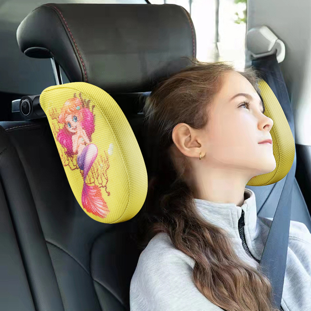 Cross-border children's sleeping side pillow safety neck pillow Car Seat Headrest rear universal side pillow wholesale