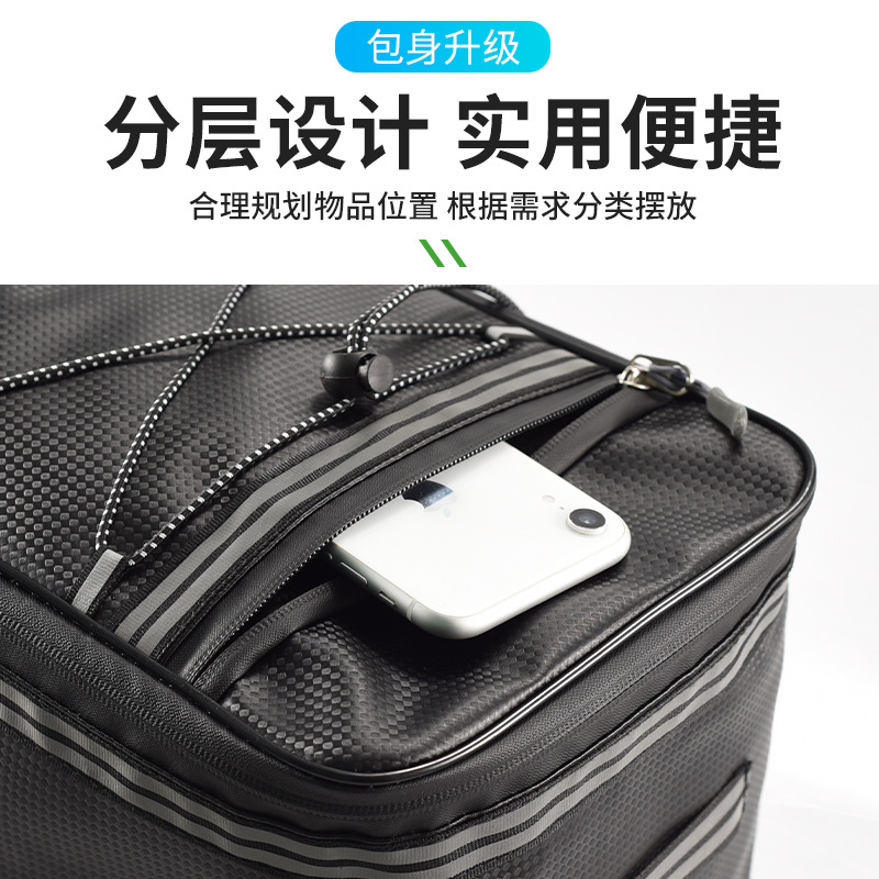 Bolsa de conducción de gran capacidad bolsa de asiento trasero batería bicicleta eléctrica caja de almacenamiento bicicleta de montaña estante bolsa de cola bolsa de transporte equipo