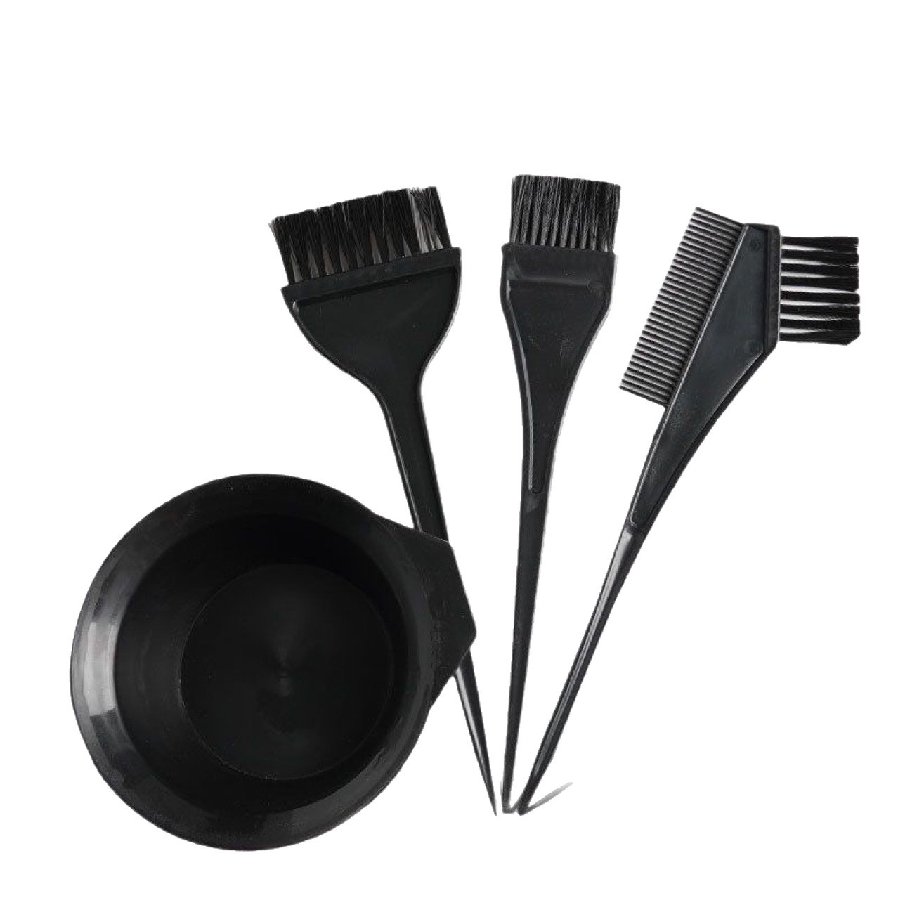 Herramientas de peluquería cepillo de teñido de cabello cepillo de aceite de 4 piezas conjunto de cepillo de teñido de cabello peine de teñido de cabello conjunto de tazón de teñido de cabello