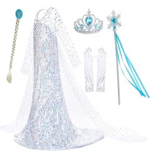��ɯ��������ȹ��ѩ��Ե2�����ɫ��Ƭ���ȹ ELSA DRESS �羳