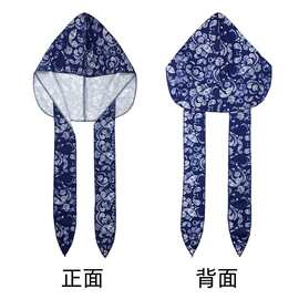 现货方巾帽潮牌女包头帽嘻哈街舞说唱海盗帽三角巾头巾男腰果花