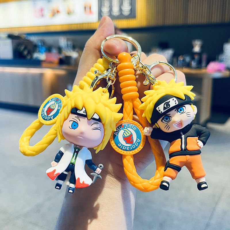 Anime Naruto Cartoon Keychain Epoxy Doll Exquisite Bag Pendant Pendant Keychain Gift Wholesale