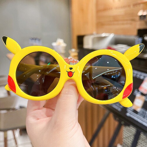Pikachu cartoon sunglasses polarized anti-UV sunglasses Pokémon children's sun visors plastic glasses for women