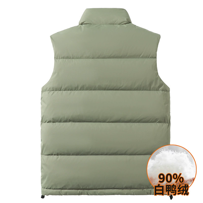 Keep warm vest with down for men and women, down jacket sleevless