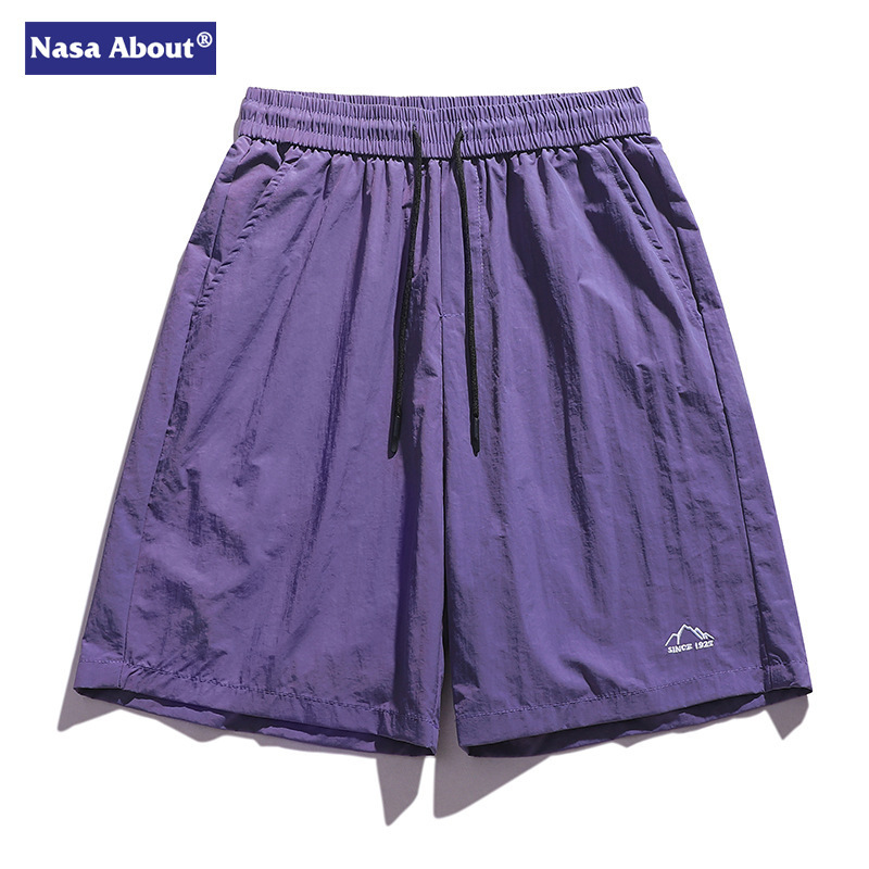 Pantalones cortos de paracaidista de secado rápido al aire libre de la NASA Pantalones cortos de cinco puntos deportivos casuales de moda sueltos de verano americano para hombres Pantalones cortos transpirables