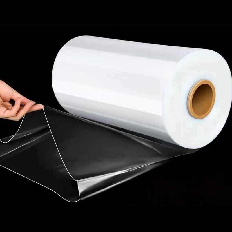Película termorretráctil de la fábrica de película plegable suministro directo de película retráctil gruesa transparente al por mayor caja de embalaje película de sellado de plástico
