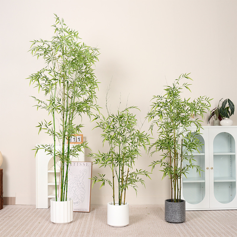 仿真竹子假竹子綠竹盆栽室內庭院屏風裝飾假綠植盆景仿生造景植物