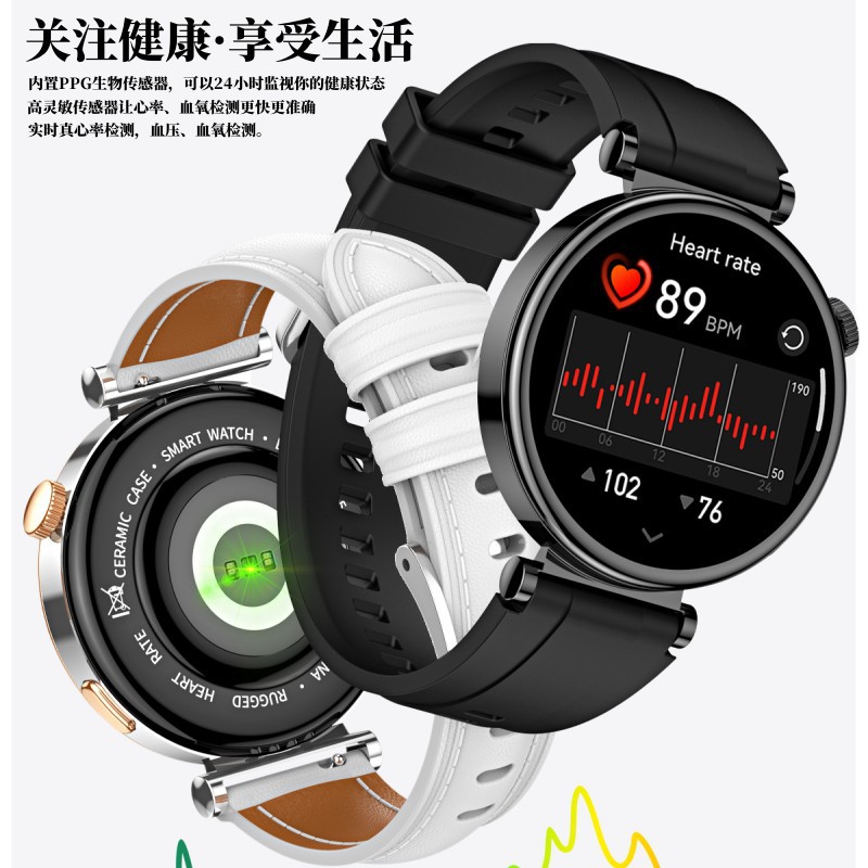 ミニスマートウォッチ新しい女性の Bluetooth 通話心拍数血圧モニタリング情報天気スポーツ歩数計