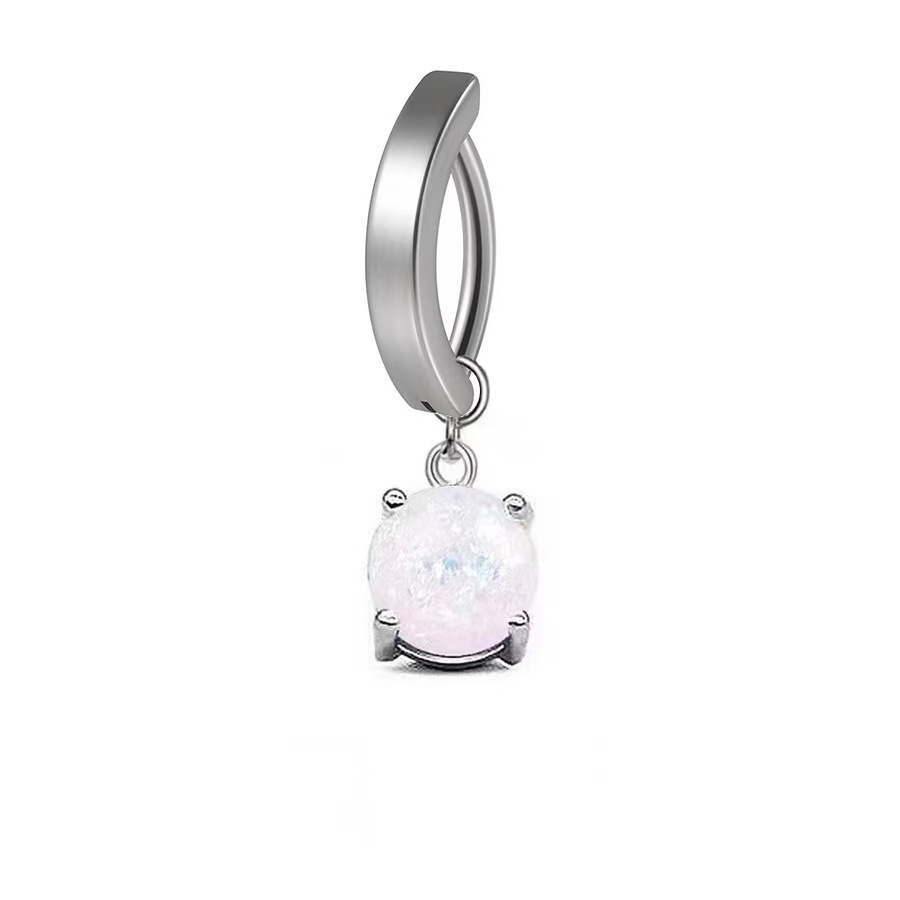 Minimalist Curved Navel Ring With Butterfly And Pentagram Designs_voghion.com