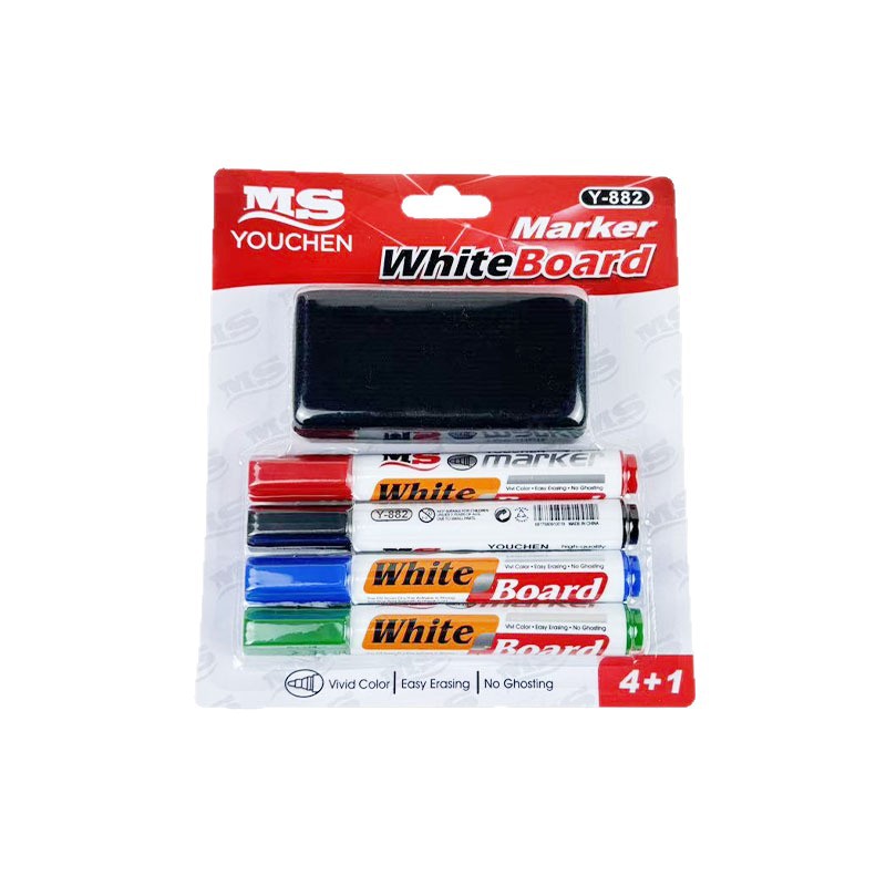 可擦白板笔套装跨境办公教学专用黑板笔带板擦大容量顺滑文具批发