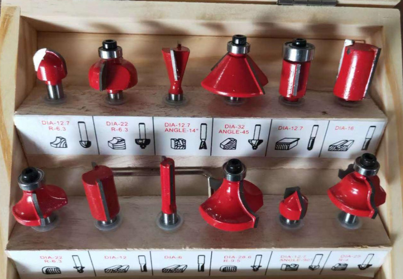 1/4 ハンドル 6 ハンドル 8 ハンドル 12 ハンドル 1/2 ハンドル木工フライスカッター木箱セットトリミングマシン彫刻機タングステン鋼合金ヘッド|undefined