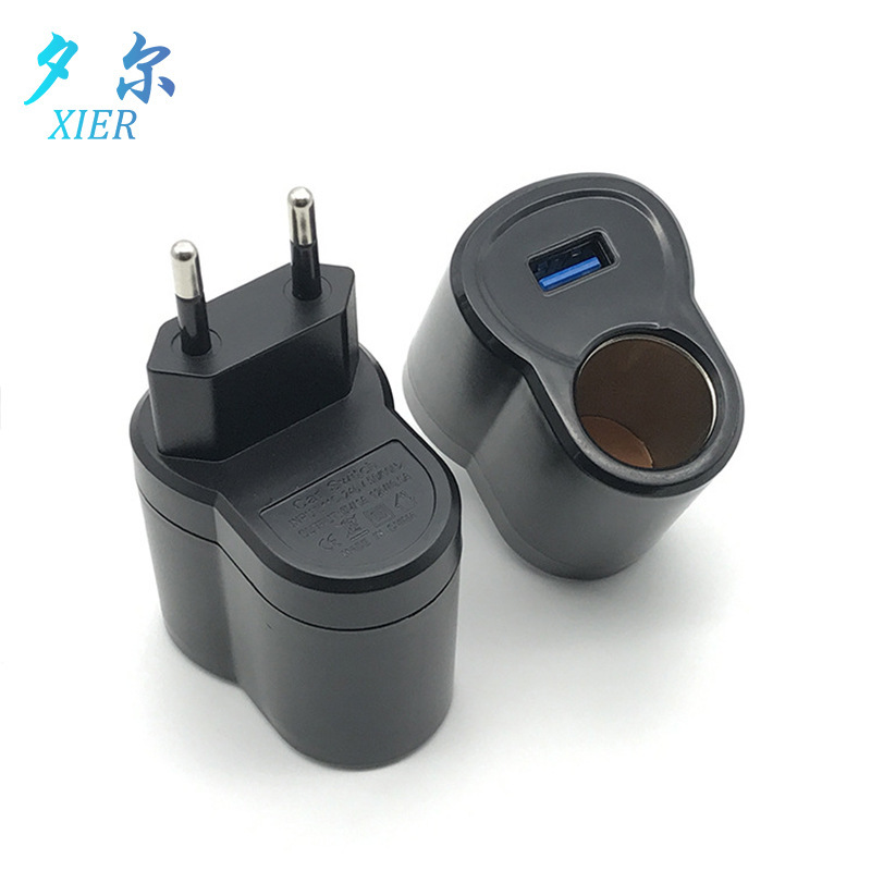 USB Charger Car Cigarette Lighter Converter Smart Ac to Dc Cigarette Lighter 220V to 12V Household Cigarette Lighter