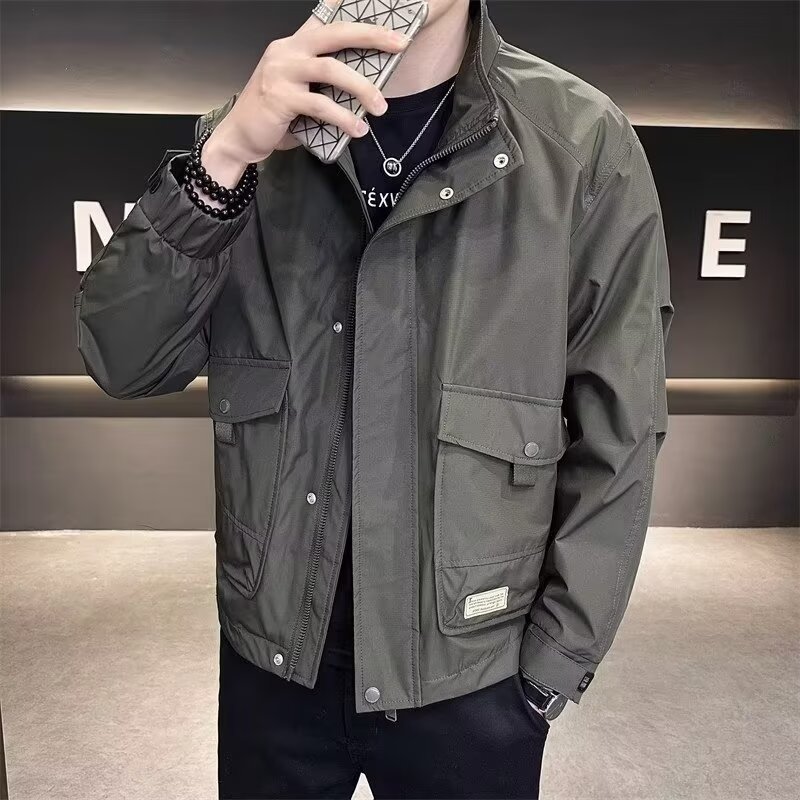 Autumn And Winter Men's Jackets Trendy Brand Rascal Work Clothes Top Stand Up Collar_voghion.com