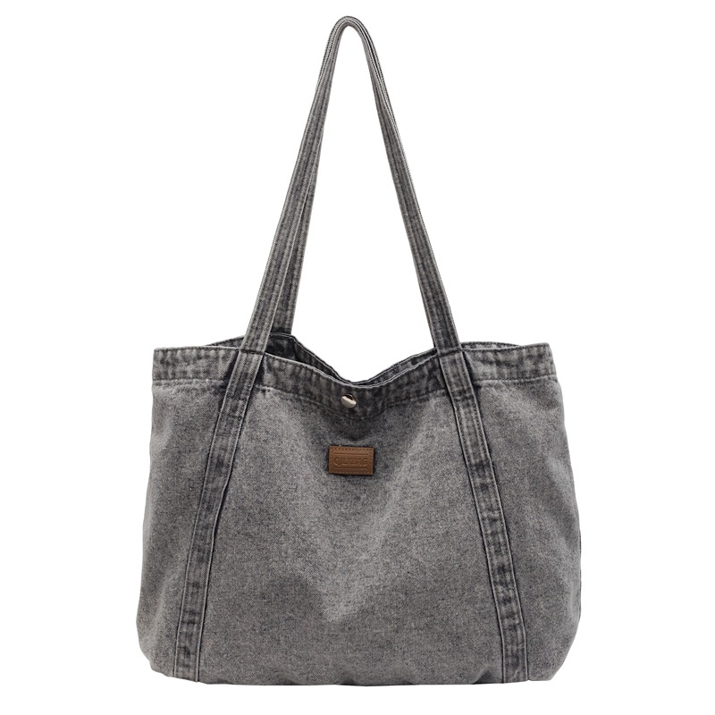 2024 nuevo bolso de hombro de mezclilla de gran capacidad bolso de compras bolso de ocio de arte de nicho al por mayor