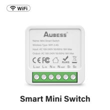 Aubess品牌涂鸦WiFi一路智能迷你开关通断器蓝牙智能家居语音控制