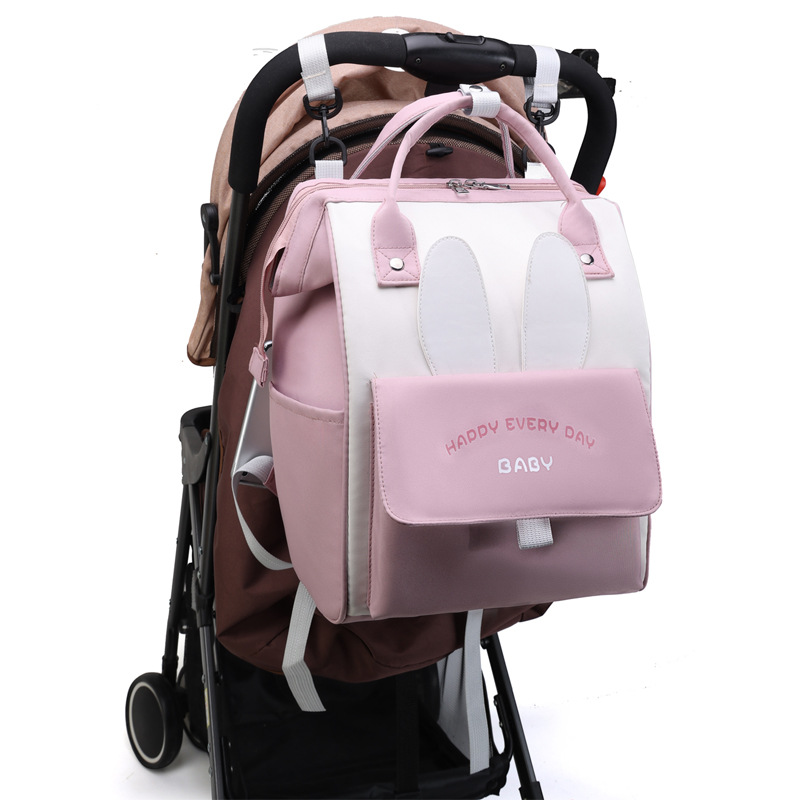 Venta al por mayor transfronteriza 2024 nueva moda linda mochila de gran capacidad para mamá bolso multifuncional portátil para madre y bebé