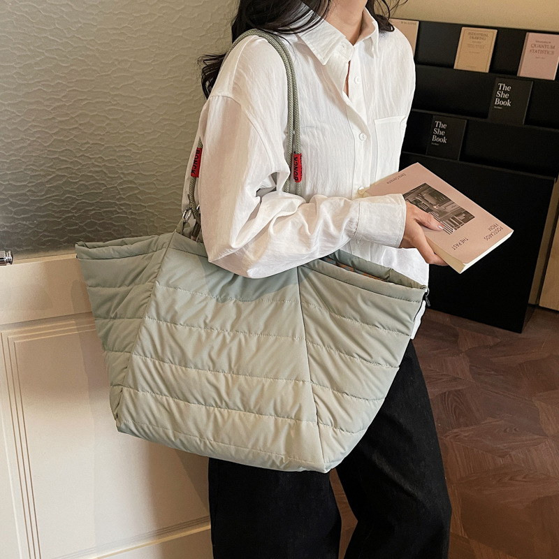 新款TOP大号户外托特包大容量轻量收纳通勤手提包极简变形单肩包