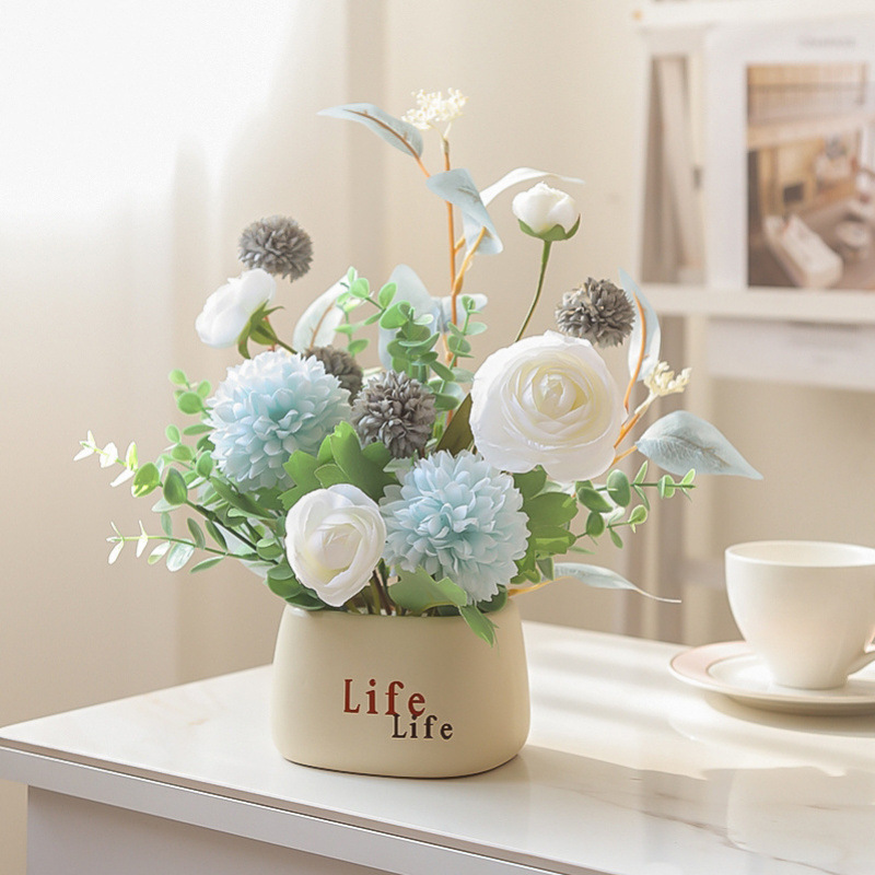 Duoduo Wholesale Artificial Flower Arrangements, Faux Flowers for Living Room and Refrigerator Decoration, Floral Art, Artificial Flower Scene Setup, Finished Products